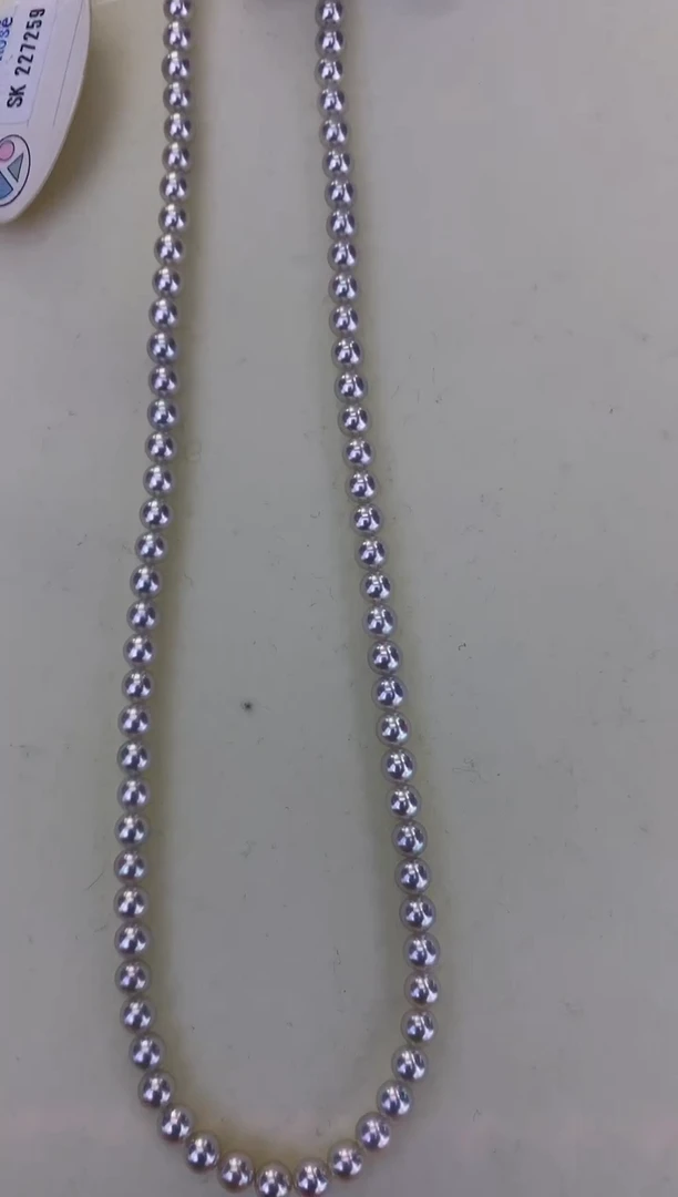 银S925镶嵌DA海水珍珠 GD010 5-5.5 blue rose串链带大证