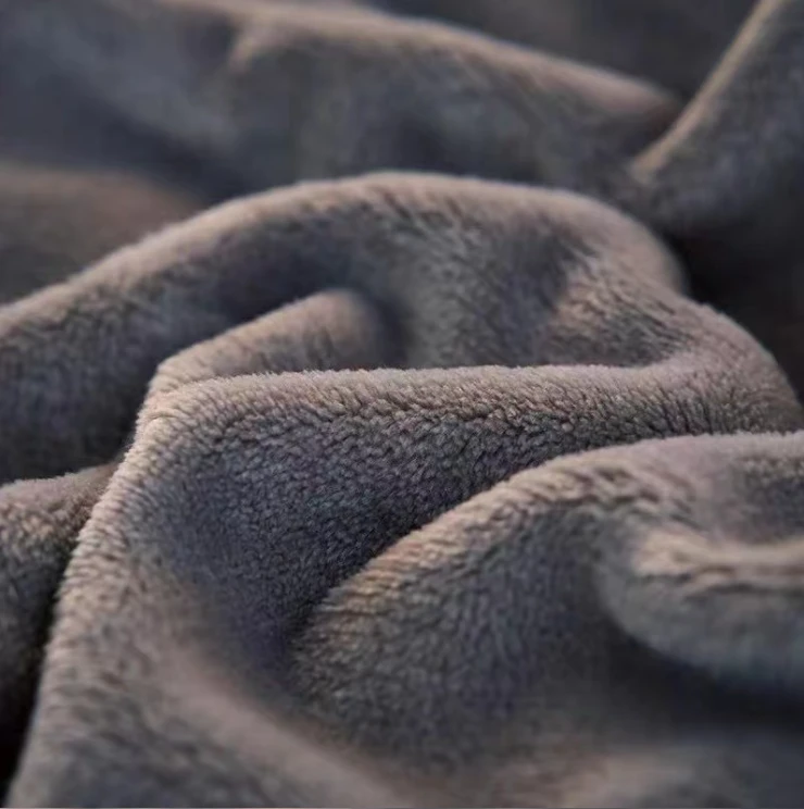 浴巾空调吸水单人绒毛毯午睡毯纯色