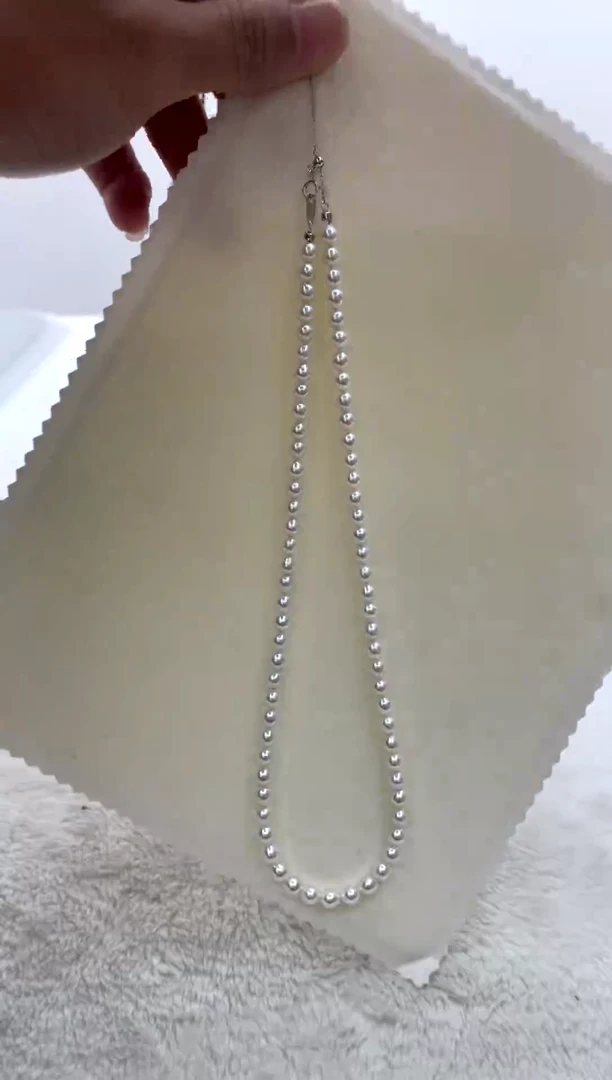 颈饰银S925镶嵌淡水珍珠5-6