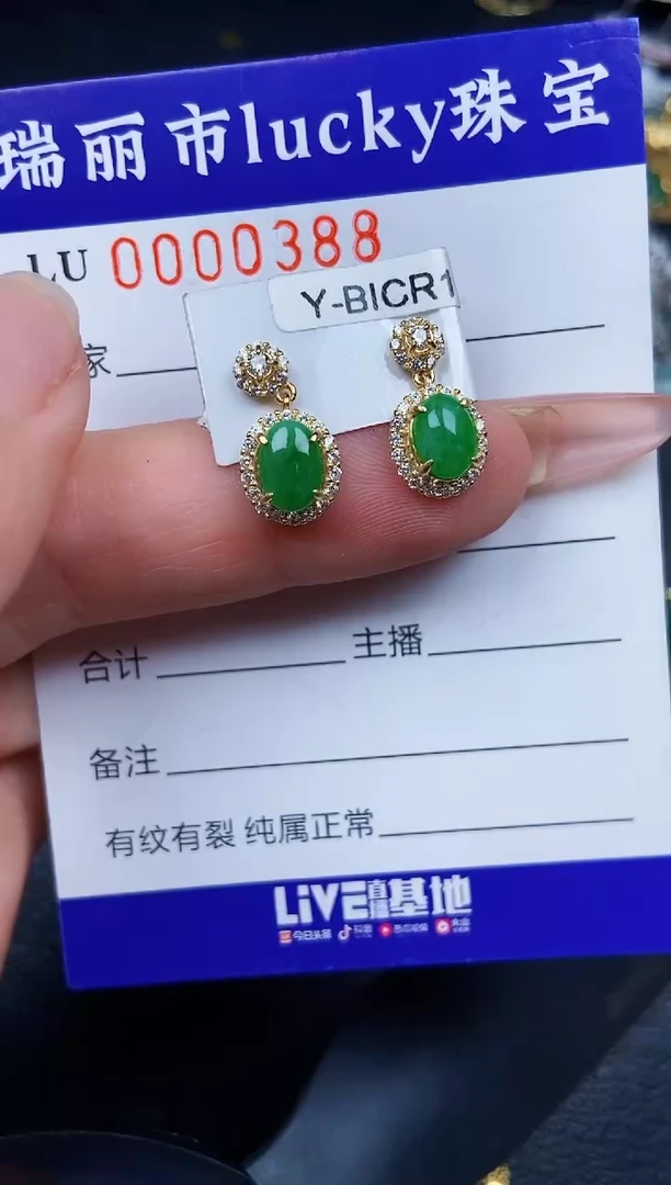 翡翠银S925镶嵌颈饰0388