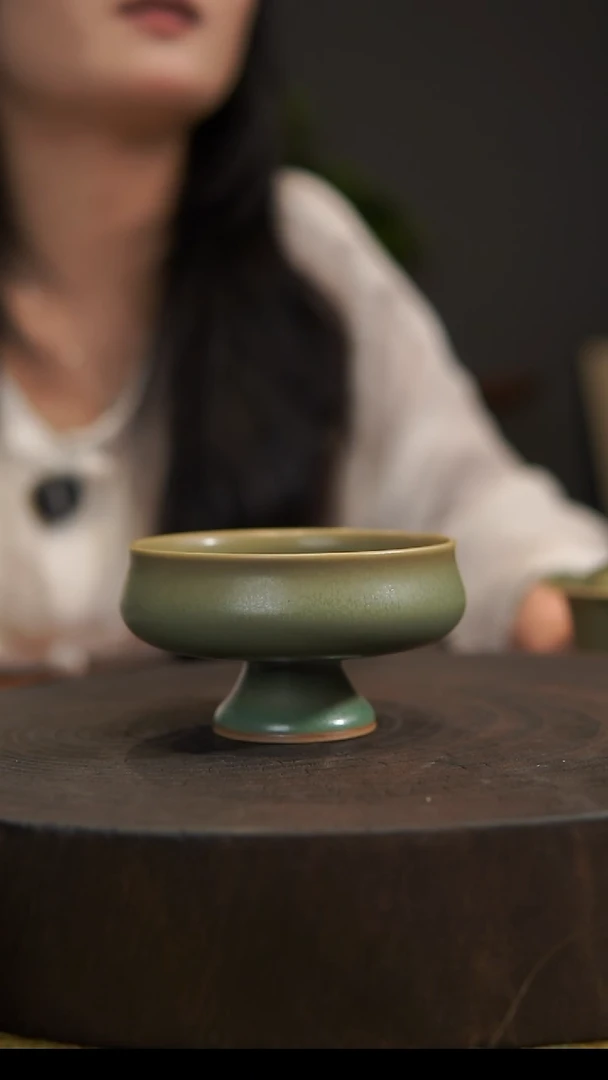 杯子高足普洱杯 汝州原产地  原矿老釉