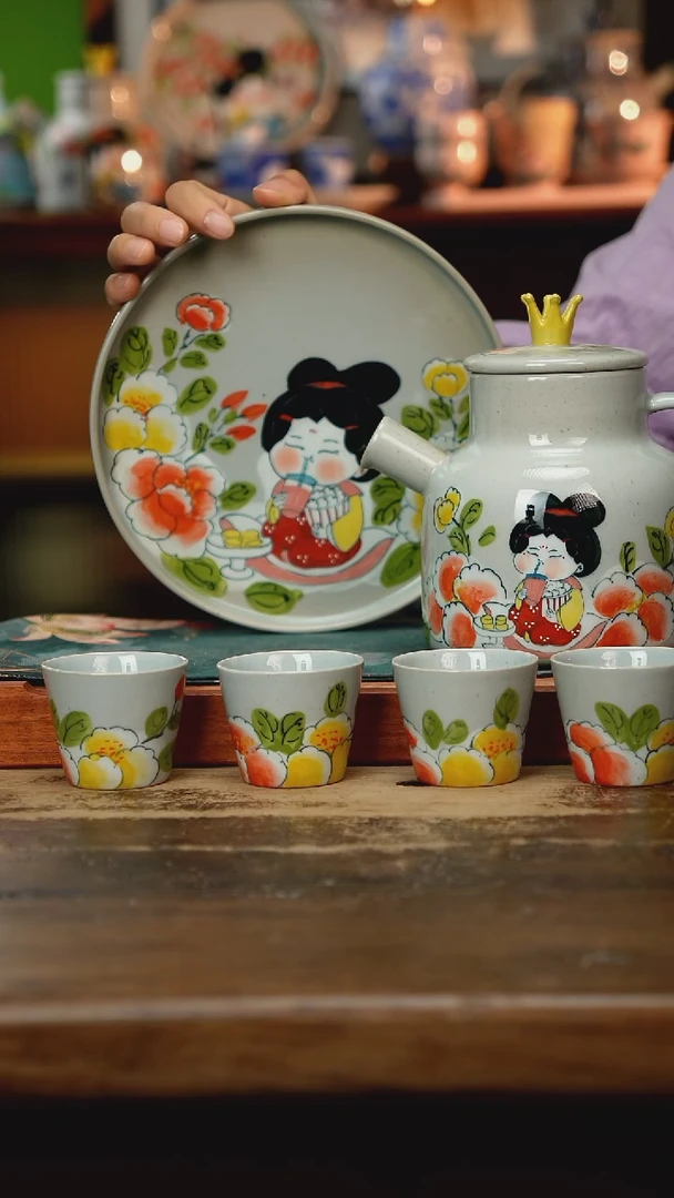 杯子景德镇纯手工釉下彩精品茶具水杯