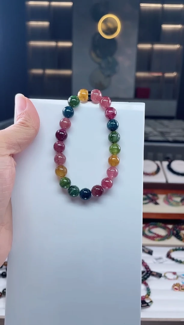 未镶嵌单圈手串碧玺（多样性发一条）Q