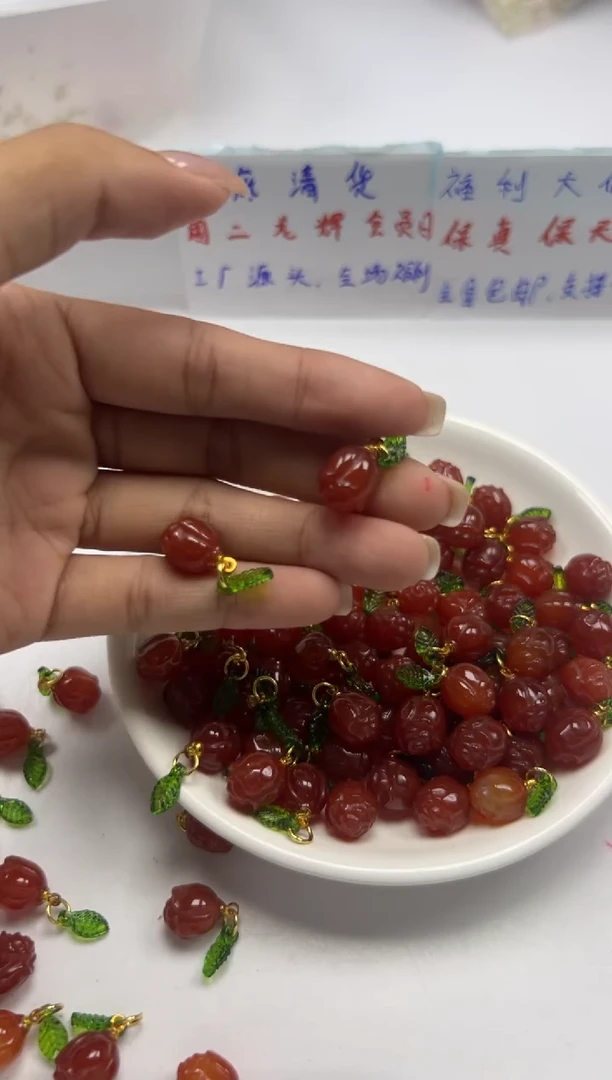 玛瑙/玉髓颈饰银S800镶嵌x355盐源玫瑰花*1个