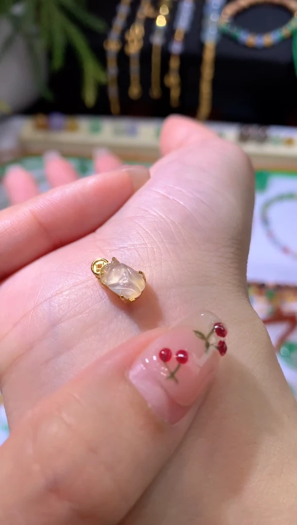 【闪购商品】定制翡翠银S925镶嵌小冰件260+26