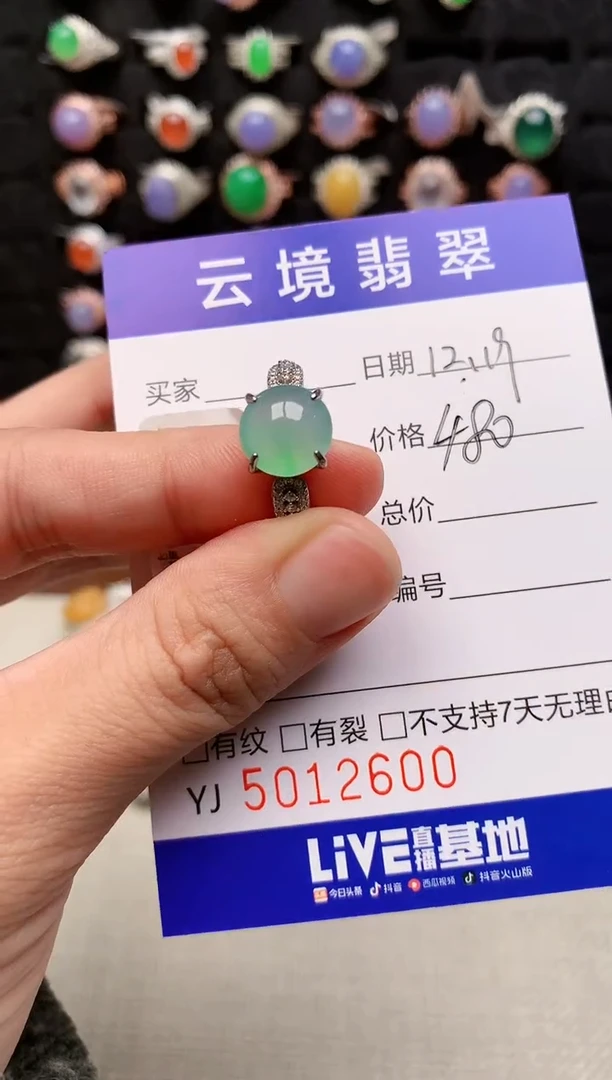 银S925镶嵌戒指翡翠2600