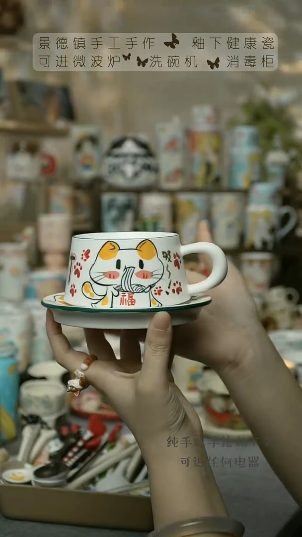【闪购商品】杯陶瓷景德镇高温釉下彩&A427