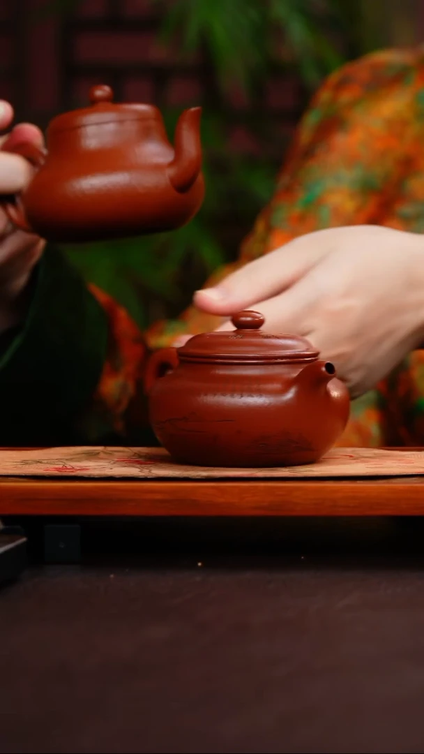 茶壶紫砂仿古 大红袍