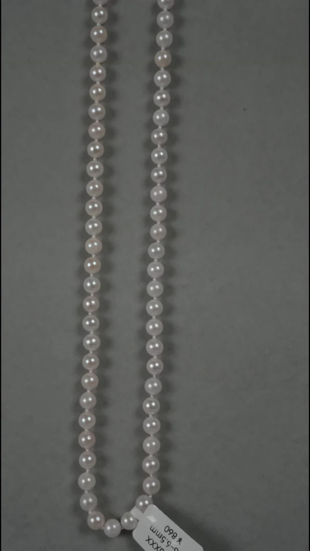 项链银S925镶嵌海水珍珠AK6-6.5mm