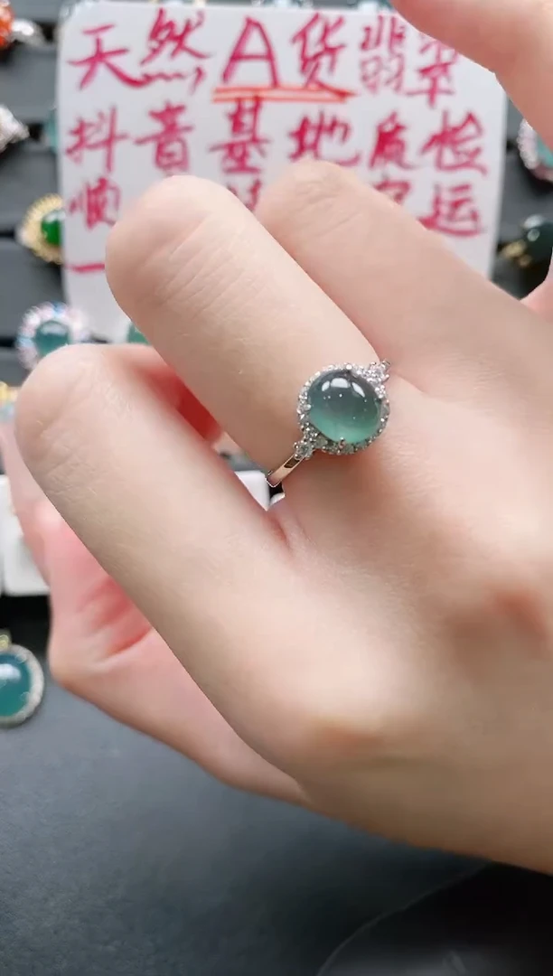 【闪购商品】翡翠戒指银S925镶嵌11111111