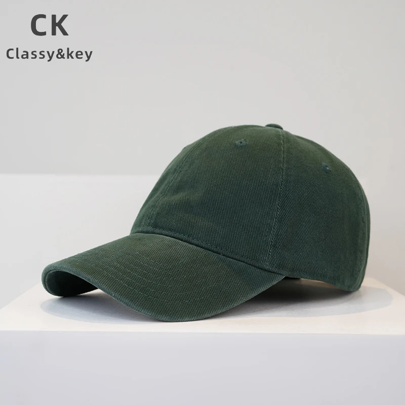 Classy key新加坡设计师联名款夏季纯色帽子棒球帽男女软顶鸭舌帽