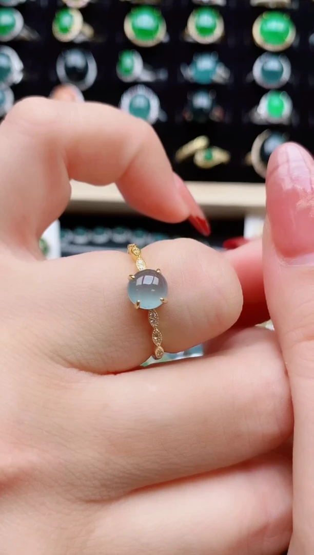 【闪购商品】翡翠戒指银S925镶嵌85050