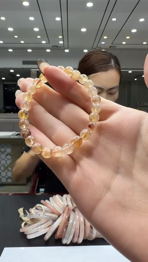 未镶嵌手链水晶多样性发其一ly黄水晶