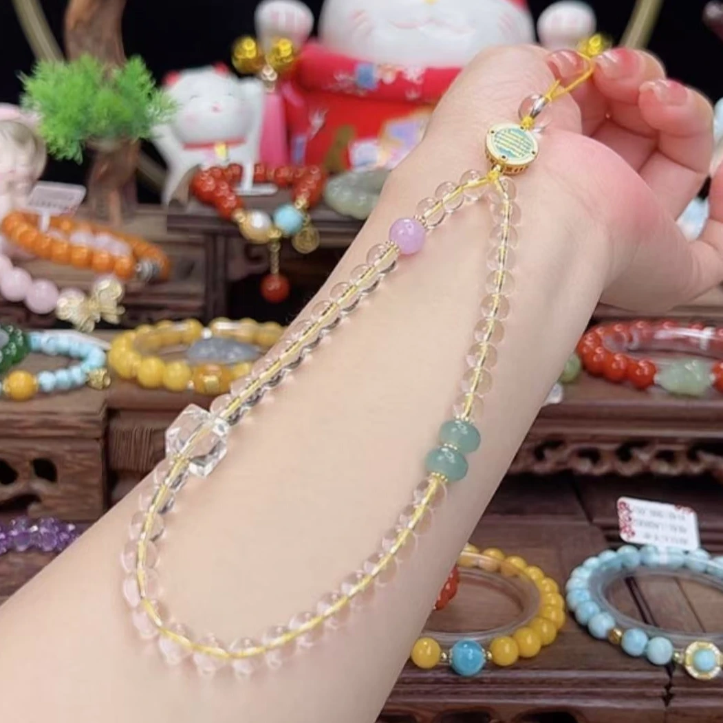 9974勤瑶单圈白水晶手链时尚百搭款（手，机，链）