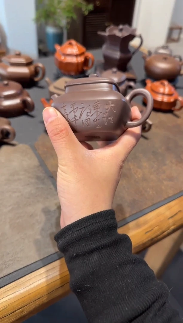 【闪购商品】紫砂茶壶天青合欢