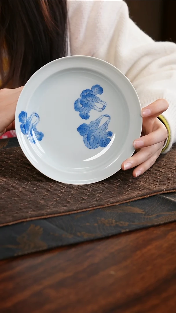 【闪购商品】杯子青源器语白菜拌面盘