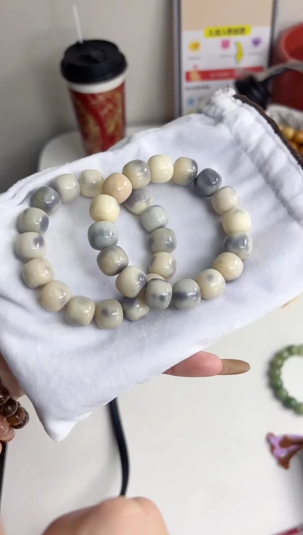 手串菩提根/象牙果沐q45紫薯玉化桶珠12*13mm手串