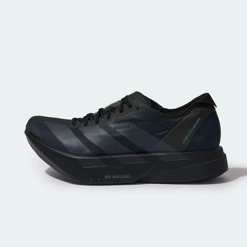 adidas Adizero PRO 4 跑者美学低帮稳定缓震回弹竞速跑鞋 HQ7411