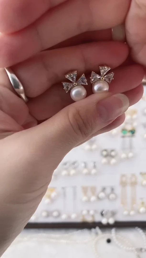 合金耳饰淡水珍珠38