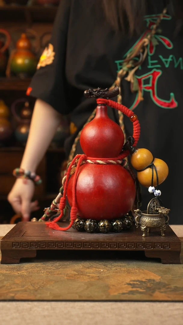 木097云匠大漆酒葫芦一物一拍