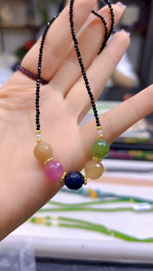 未镶嵌颈饰碧玺DIY款X497