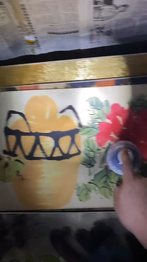 摆件以主播口述为主（斗笠杯    延年益寿画