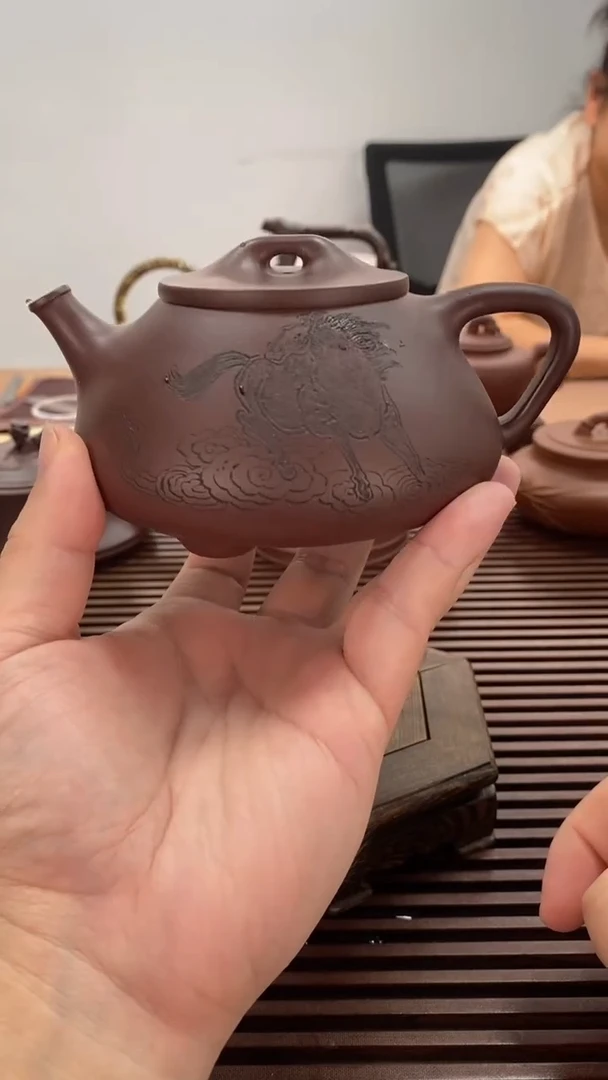 茶壶紫砂微瑕不退换300毫升心舟石瓢中槽青