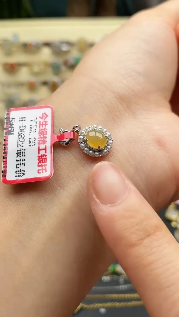翡翠戒指银S925镶嵌3333333+9