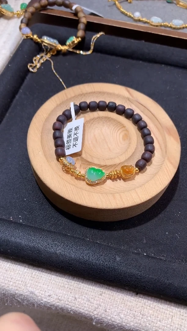 银S925镶嵌手串翡翠手串