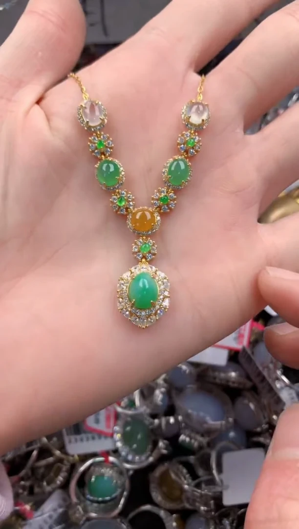 银S925镶嵌戒指翡翠888   10