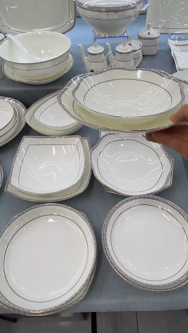 骨瓷玲珑8菊花2个