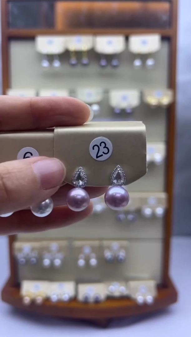 未镶嵌耳饰淡水珍珠6+23