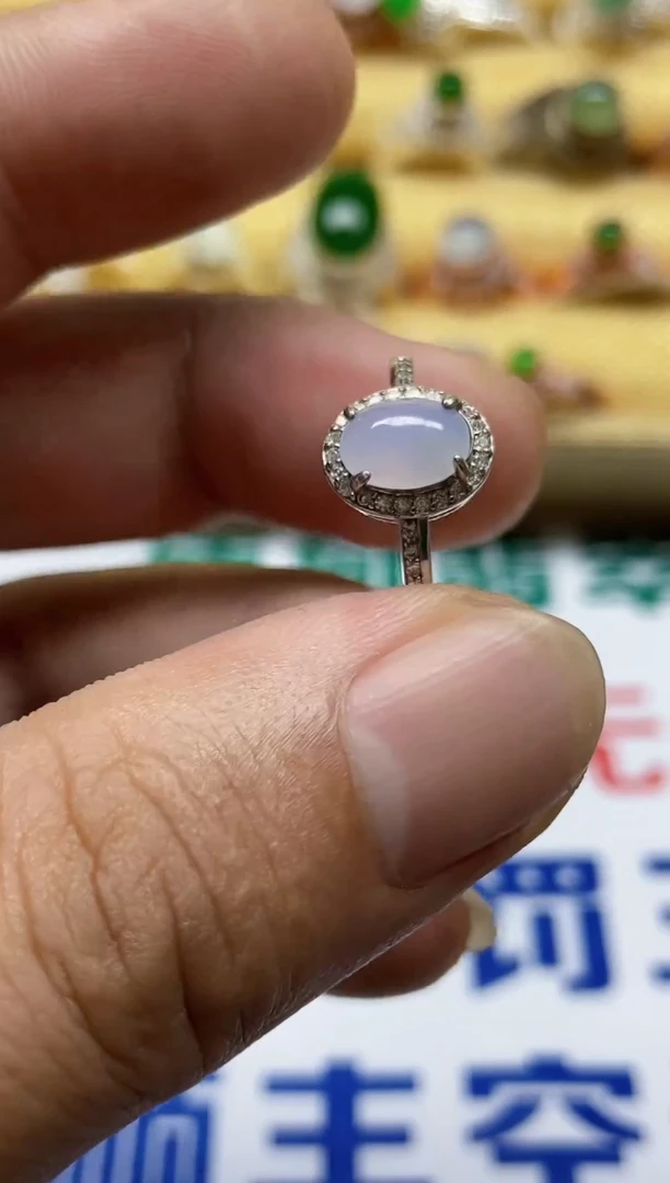 【闪购商品】翡翠戒指银S925镶嵌0000