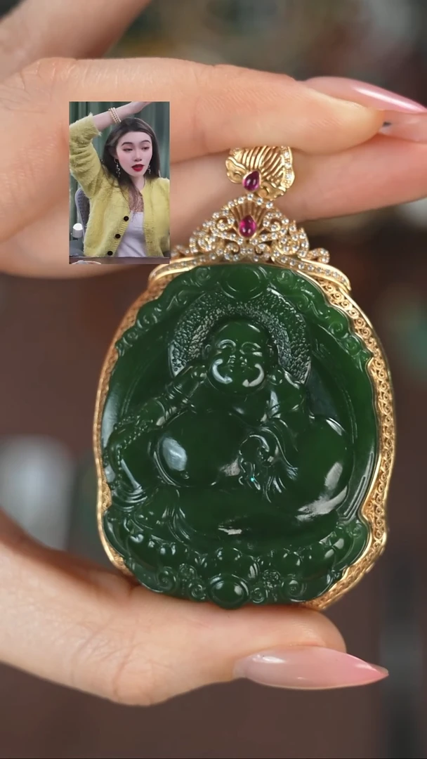 【闪购商品】和田玉118K金镶嵌1111111111111