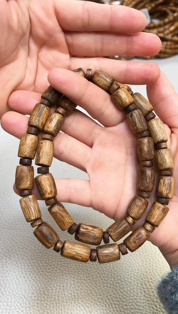 沉香手串海南老棋楠红金猊随型脖挂双圈多样性发其一