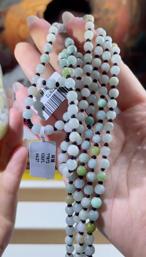 翡翠未镶嵌颈饰多样性发其一珠链10