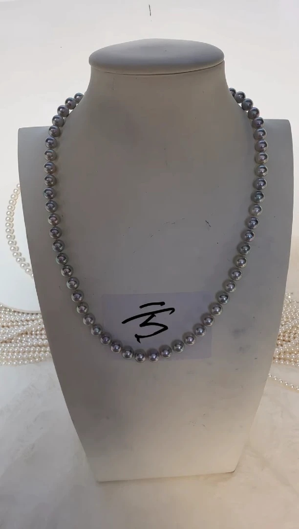 颈饰银S925镶嵌海水珍珠项链