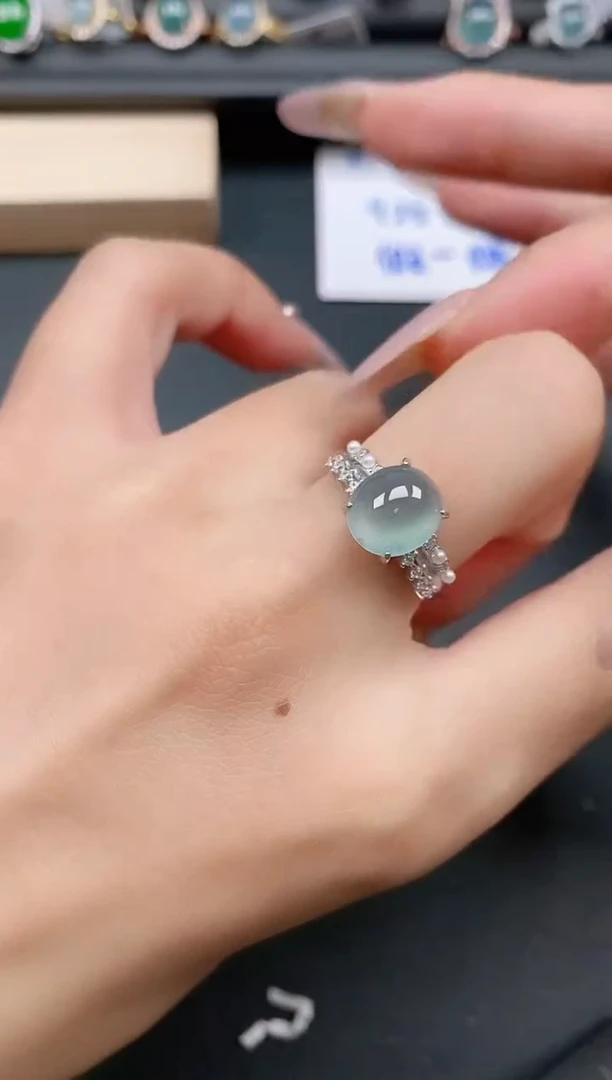 银S925镶嵌戒指翡翠1111