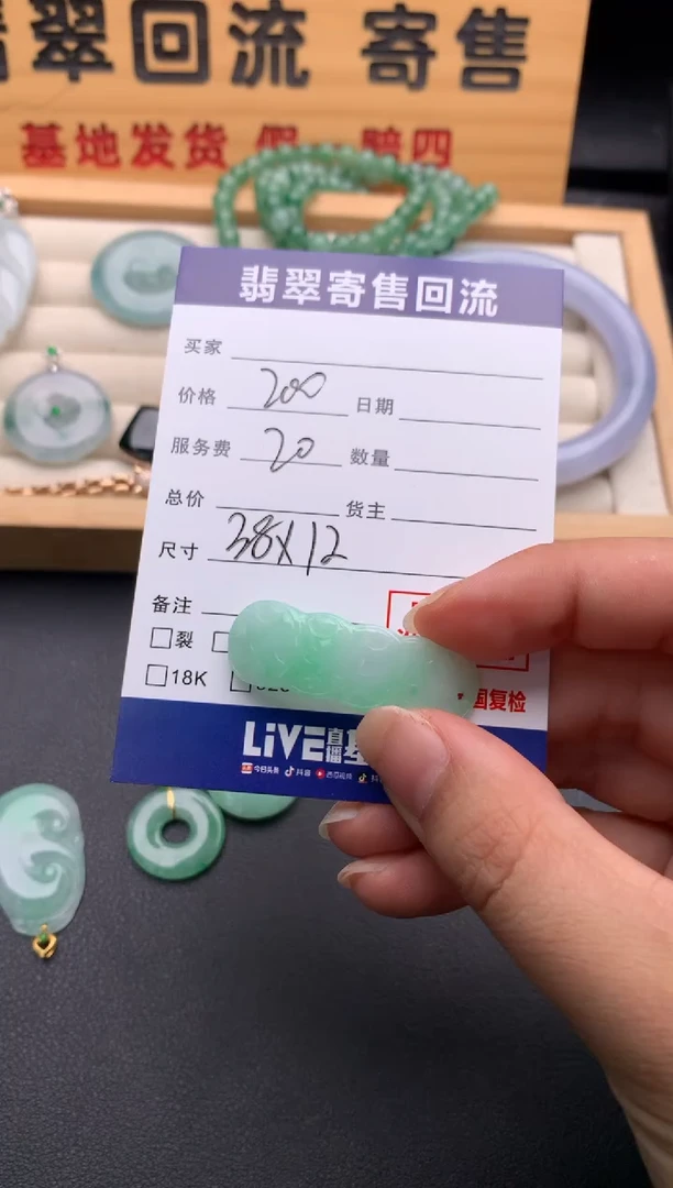 翡翠未镶嵌颈饰10137192