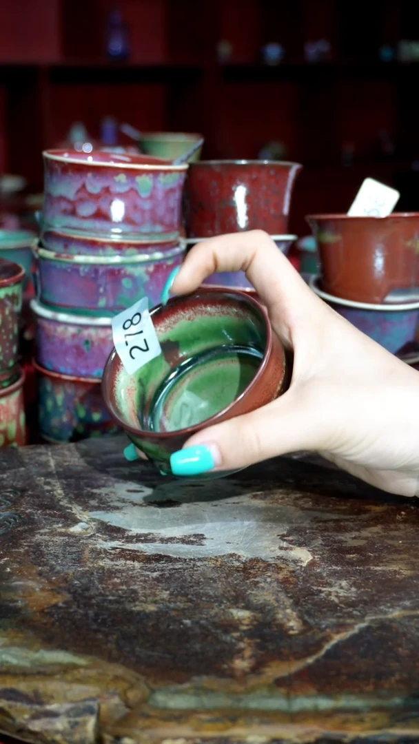 摆件精品窑变钧瓷茶器