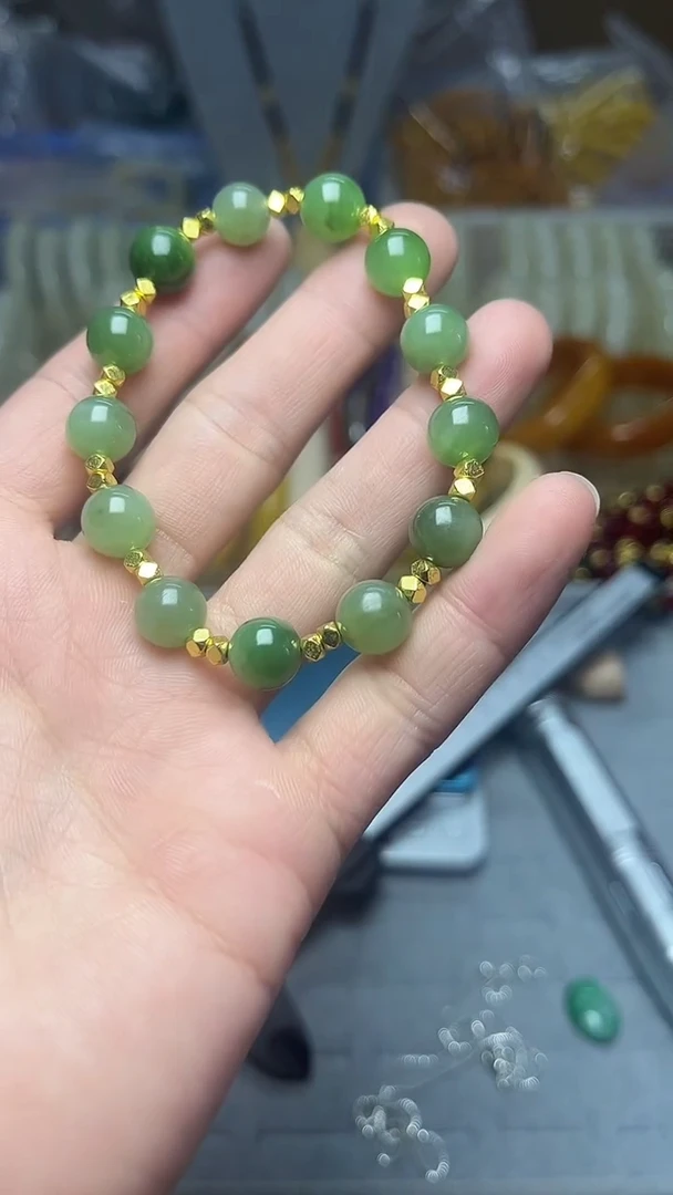 【闪购商品】和田玉（碧玉）手链未镶嵌手串