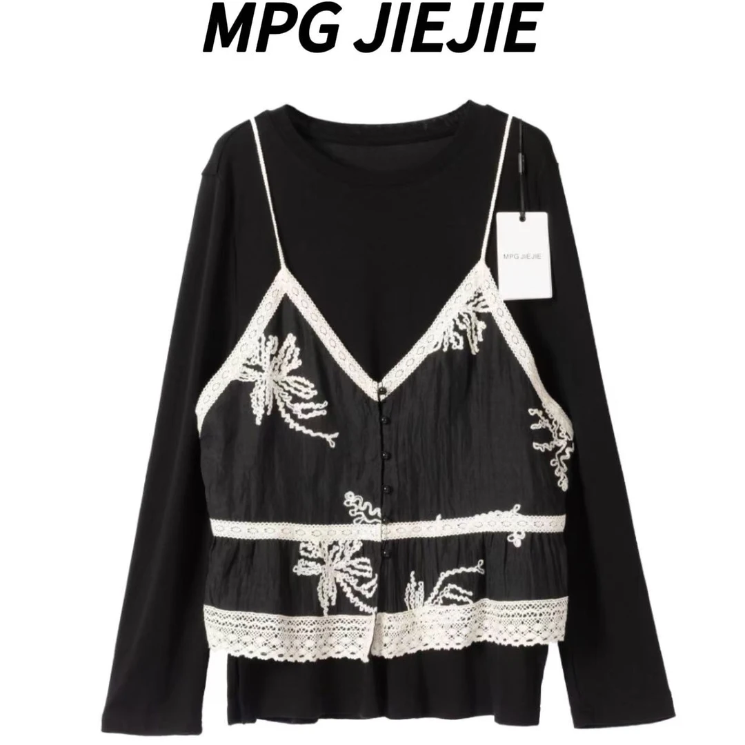 MPG JIEJIE【真两件套】25莱赛尔绵羊毛两件套T恤