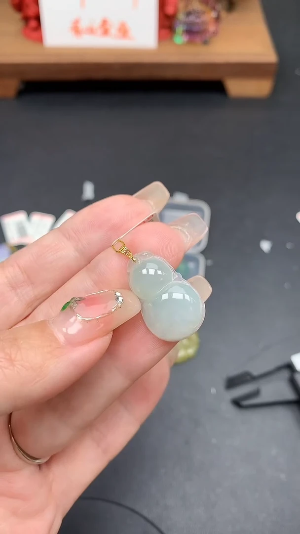 【闪购商品】翡翠吊坠(不含链)18K金镶嵌MS155919