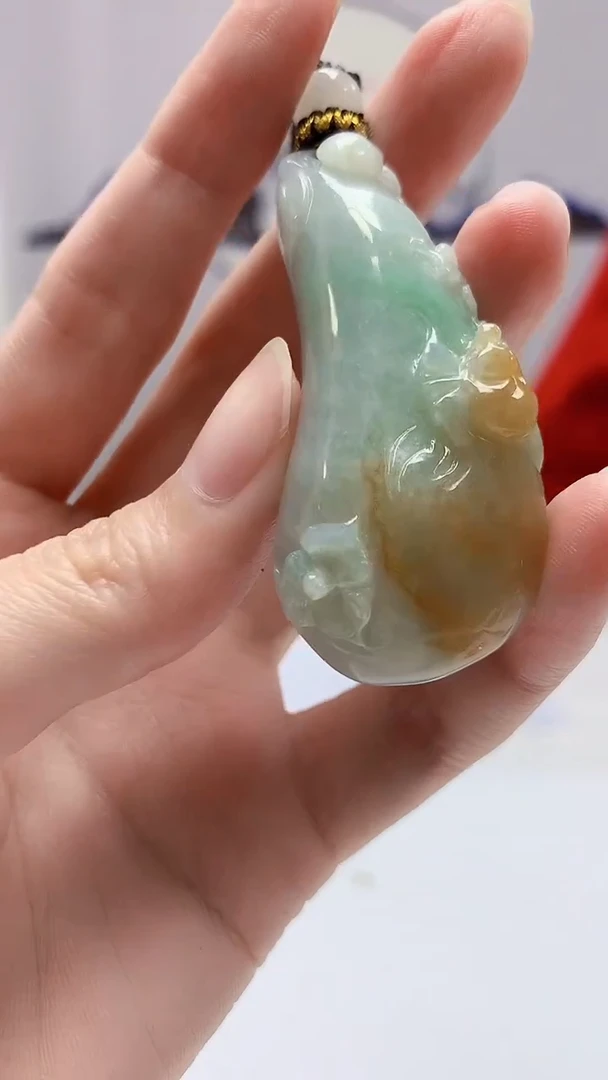 【闪购商品】定制翡翠未镶嵌4902zm-毛货挂件223瓜