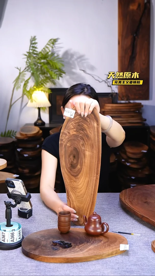 木北美黑胡桃原木.干裂疤结不属于商品质量问题完美主义者慎拍
