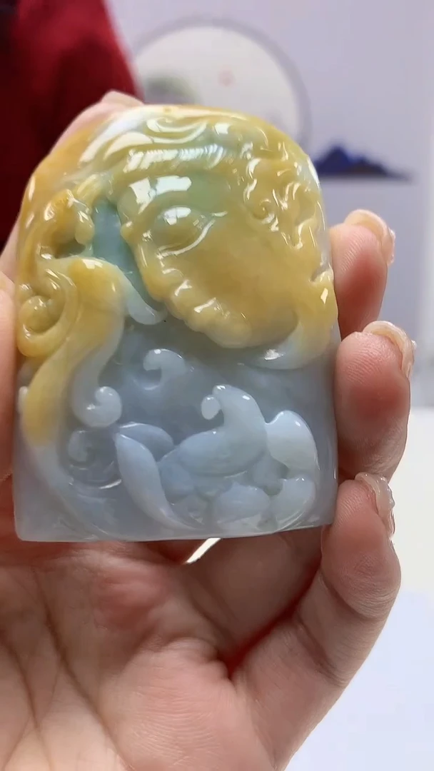 【闪购商品】定制翡翠未镶嵌4902ms-毛货佛155