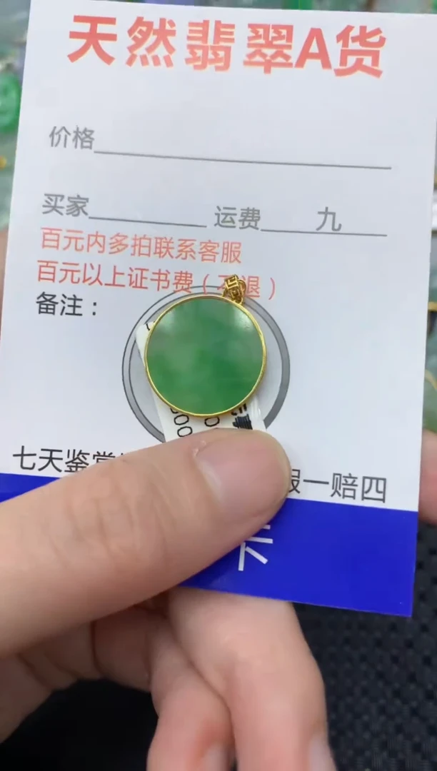 【闪购商品】翡翠颈饰18K金镶嵌11111111111