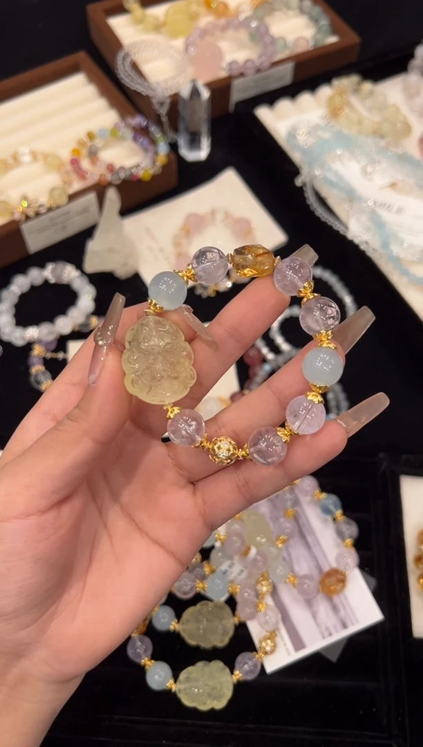 【闪购商品】水晶手链合金多宝手链x1392