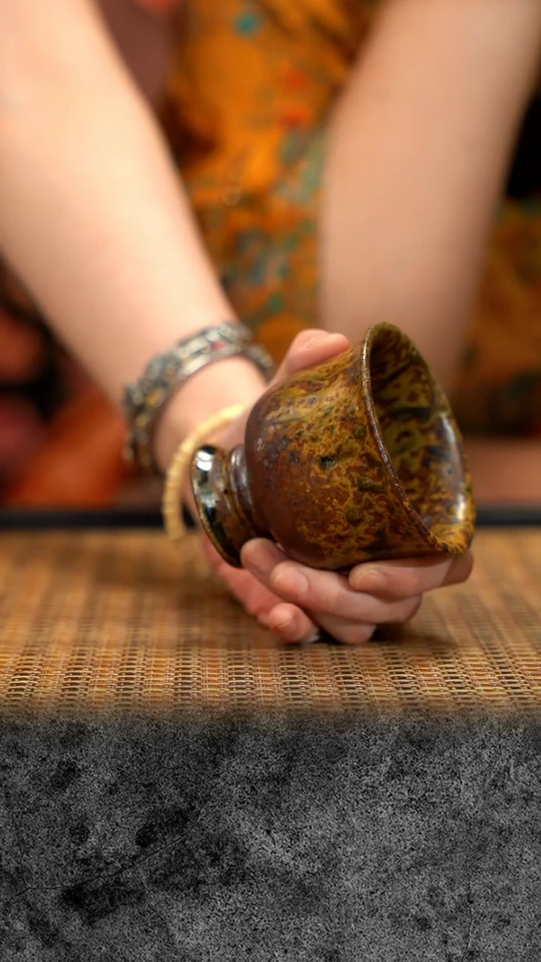 紫砂 宜兴紫砂 GFY  沉香木 高脚杯