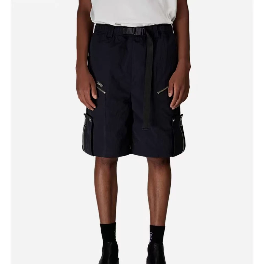 Y07-SOT001-OVE夏季多口袋拉链设计时尚休闲短裤